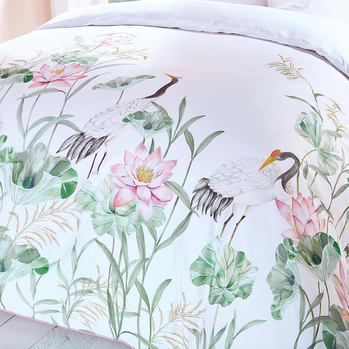 Holly Willoughby Lotus Garden 100% Cotton Duvet Cover and Pillowcase Set