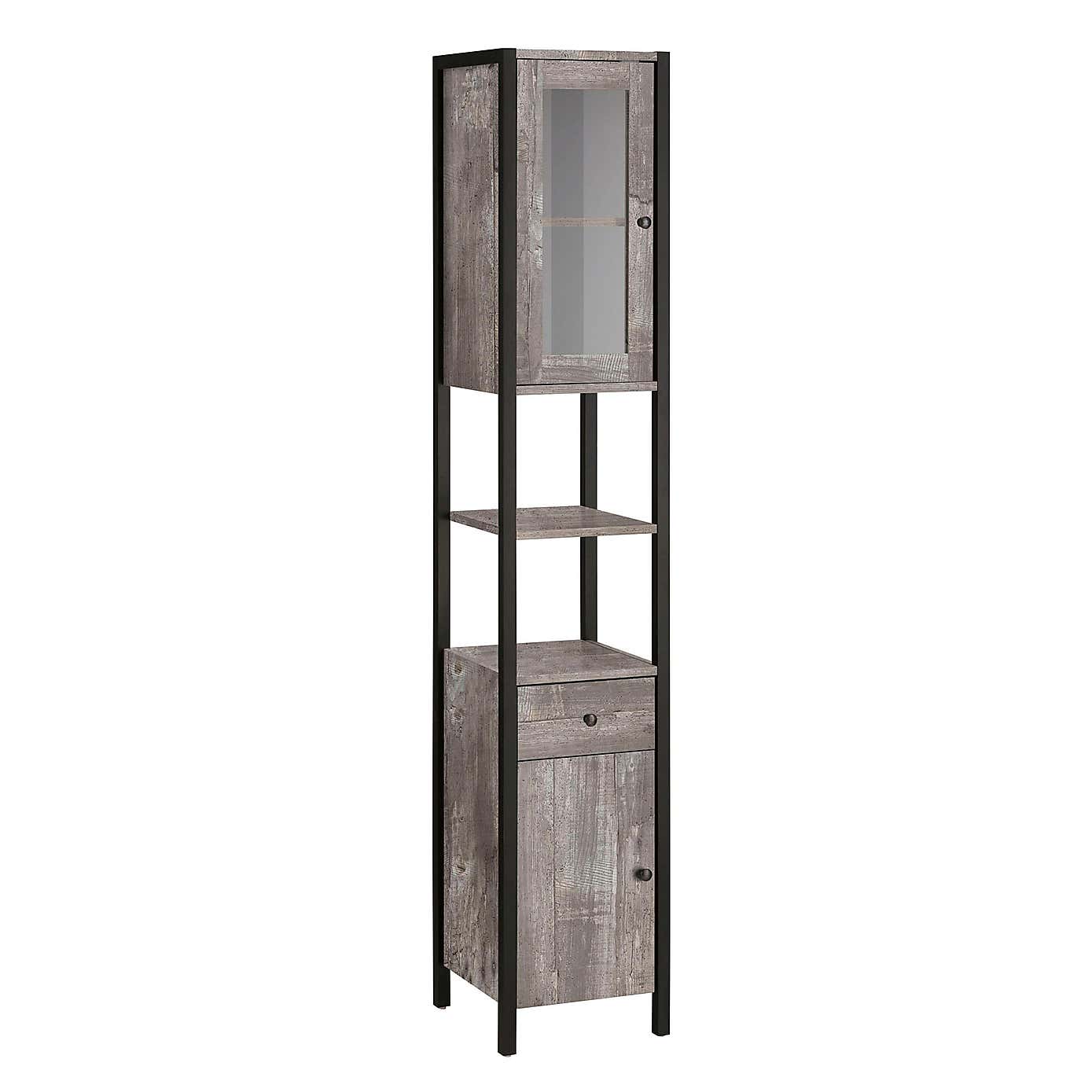 Colton Tall Bathroom Unit, Concrete Effect