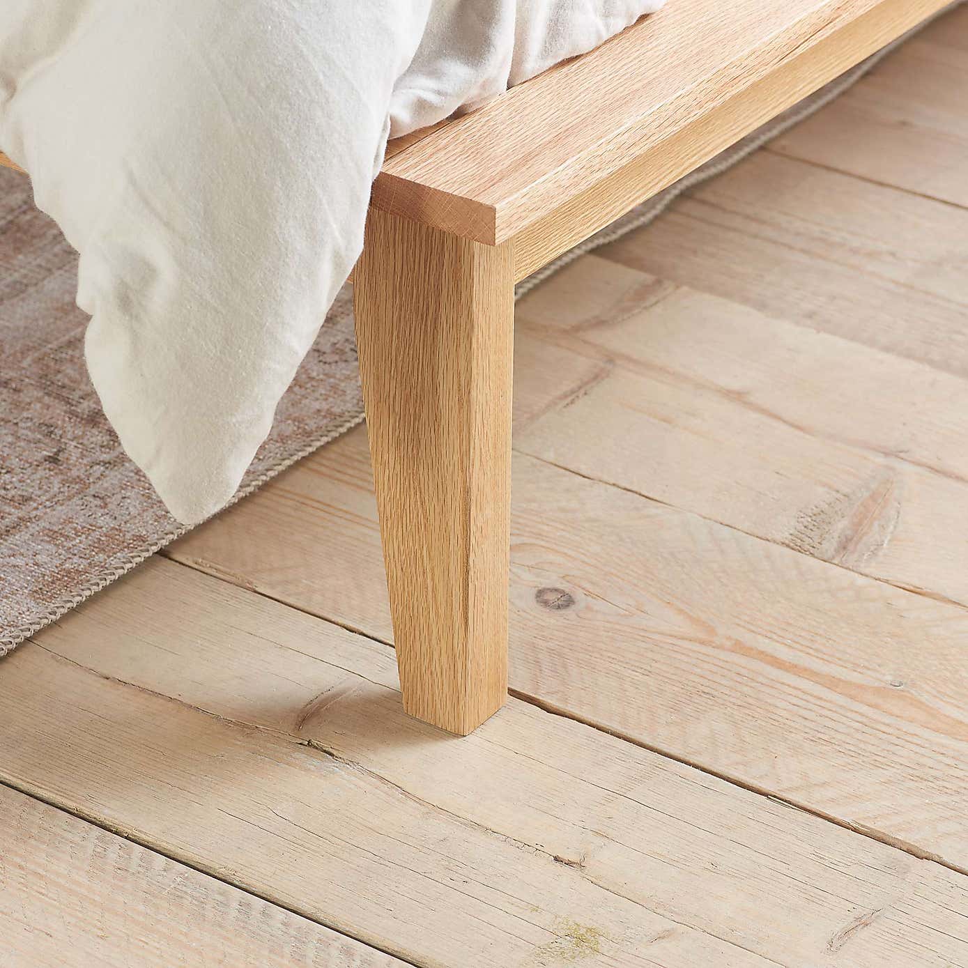 Birlea Astrid Rattan Bed Frame, Oak