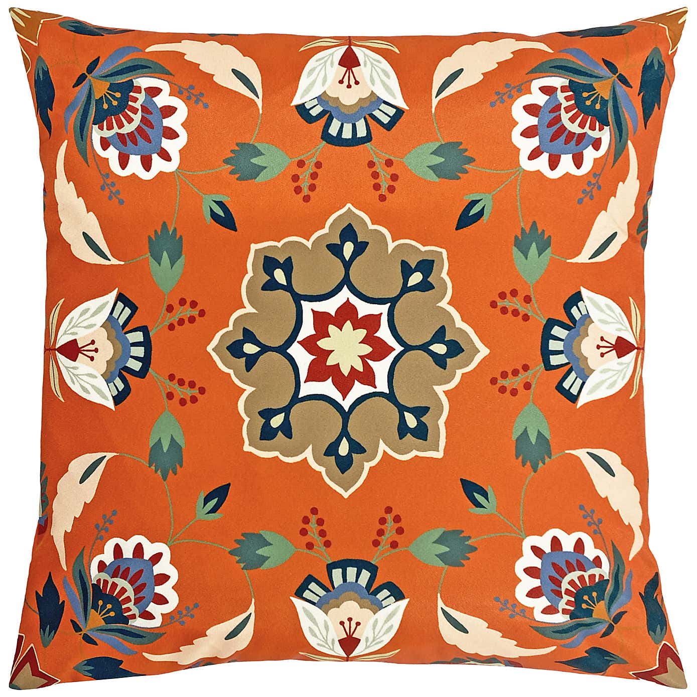 Folk Flora Outdoor Cushion