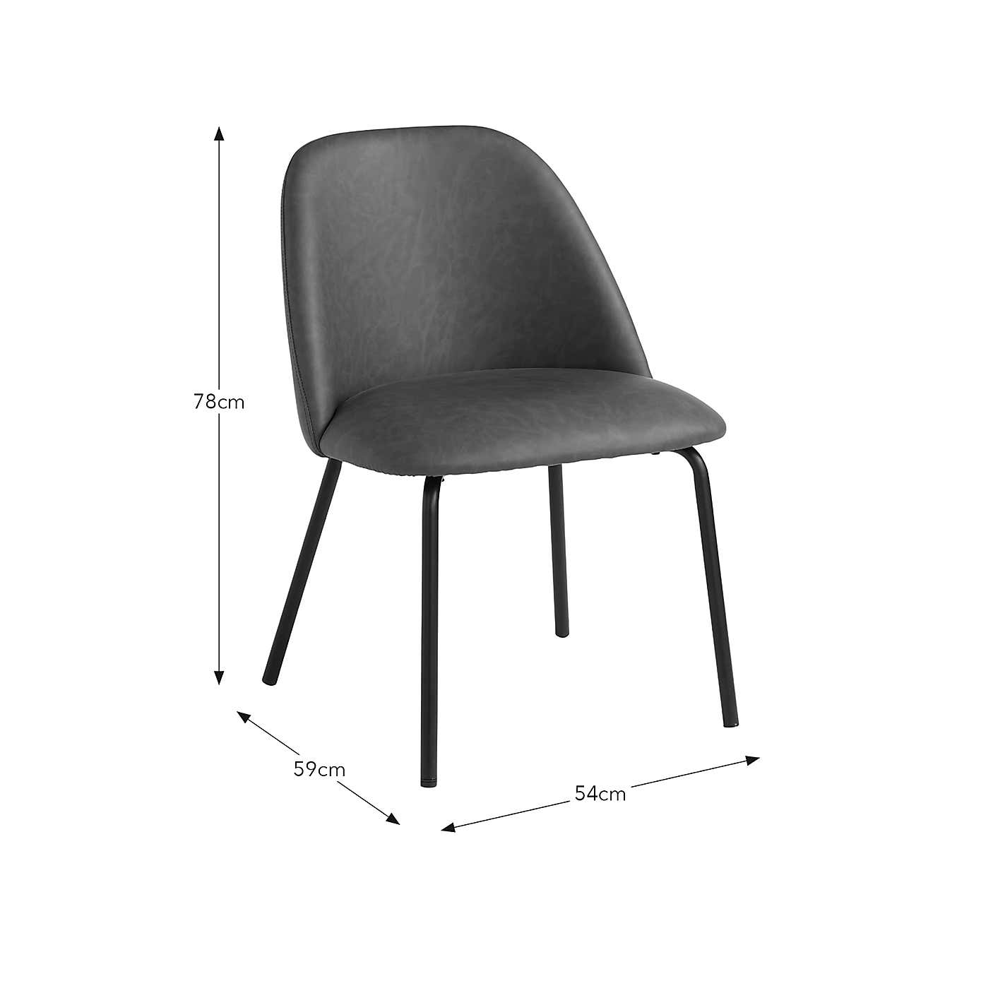 Delaney Dining Chair, Faux Leather