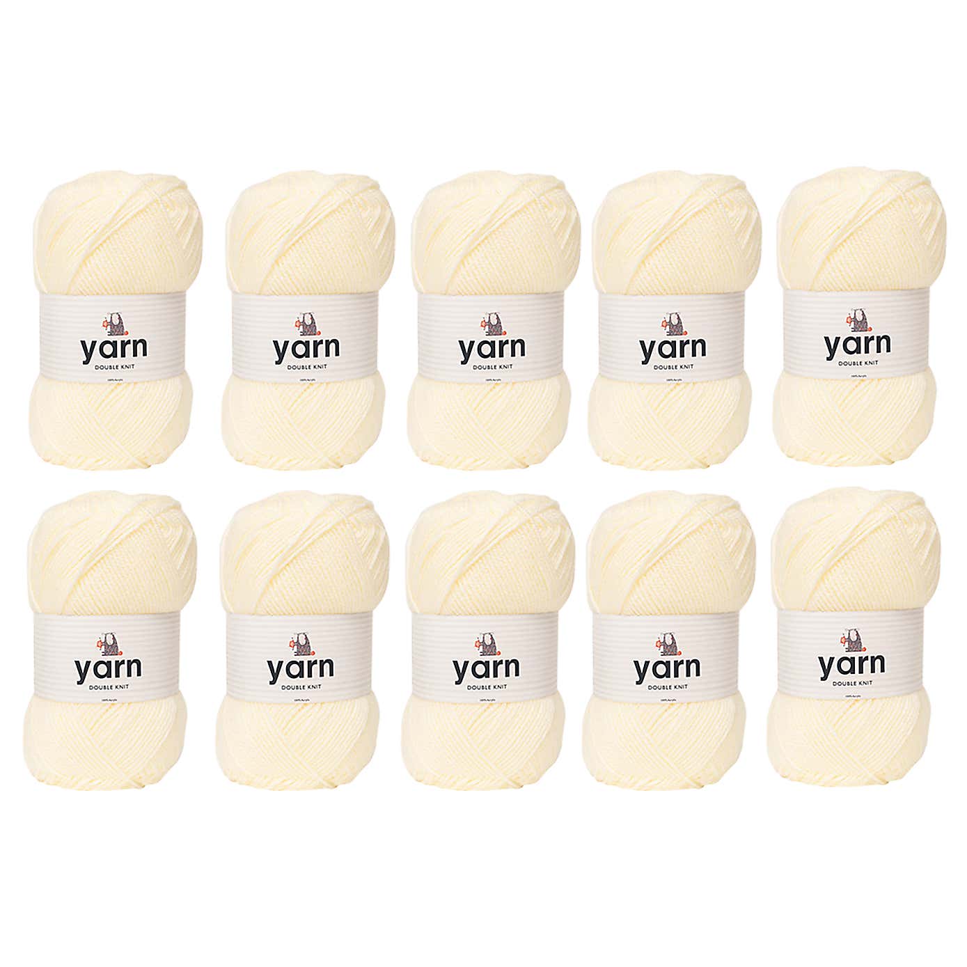 Pack of 10 DK Yarn 100g Balls