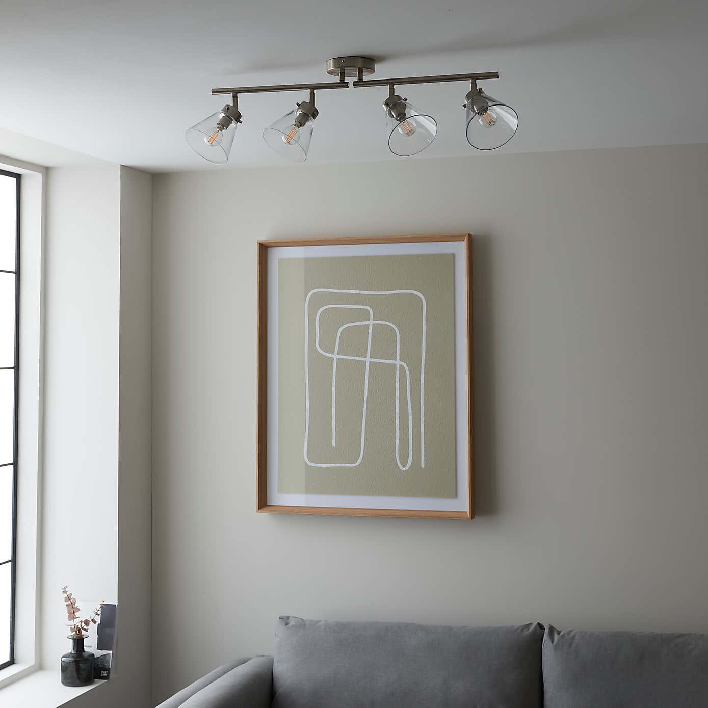 Delavin 4 Light Satin Nickel Spotlight Bar