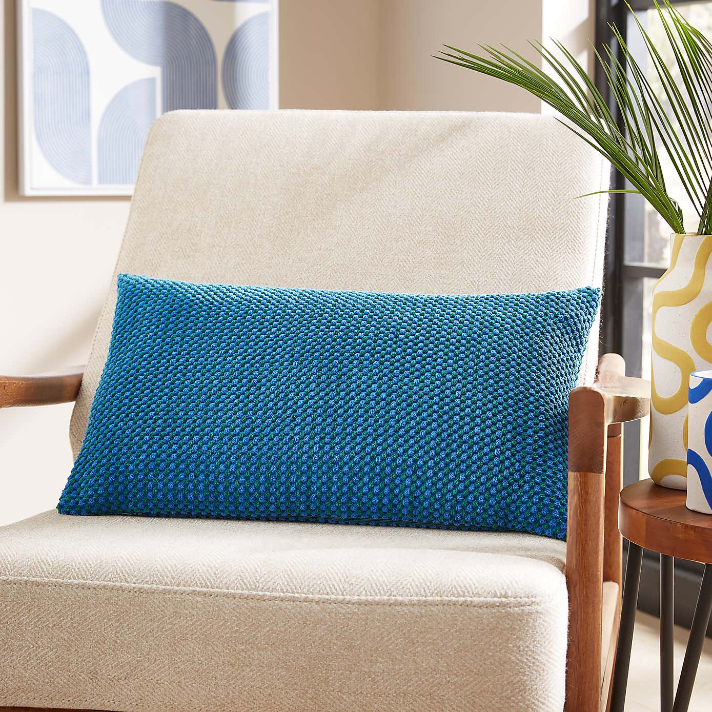 Chenille Spot Rectangular Cushion