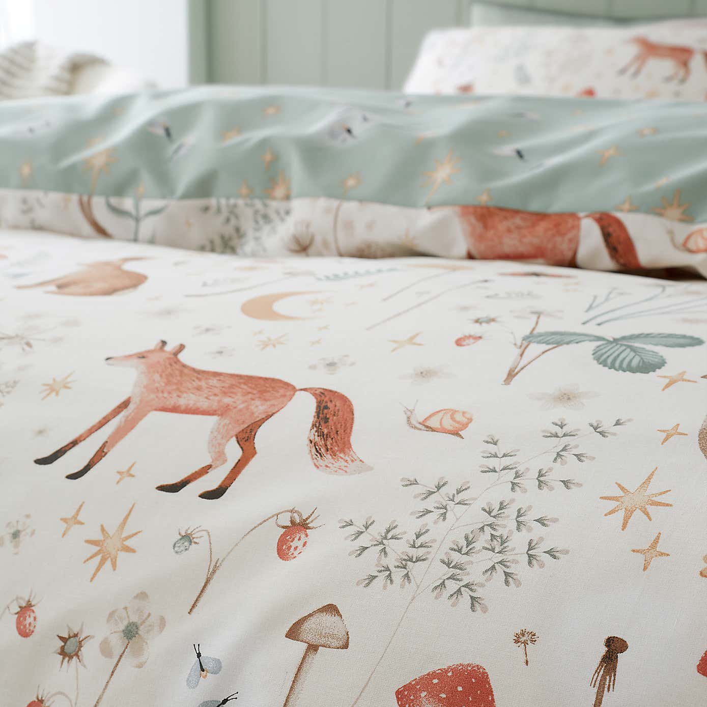 Catherine Lansfield Enchanted Twilight Animals Reversible Duvet Cover & Pillowcase Set