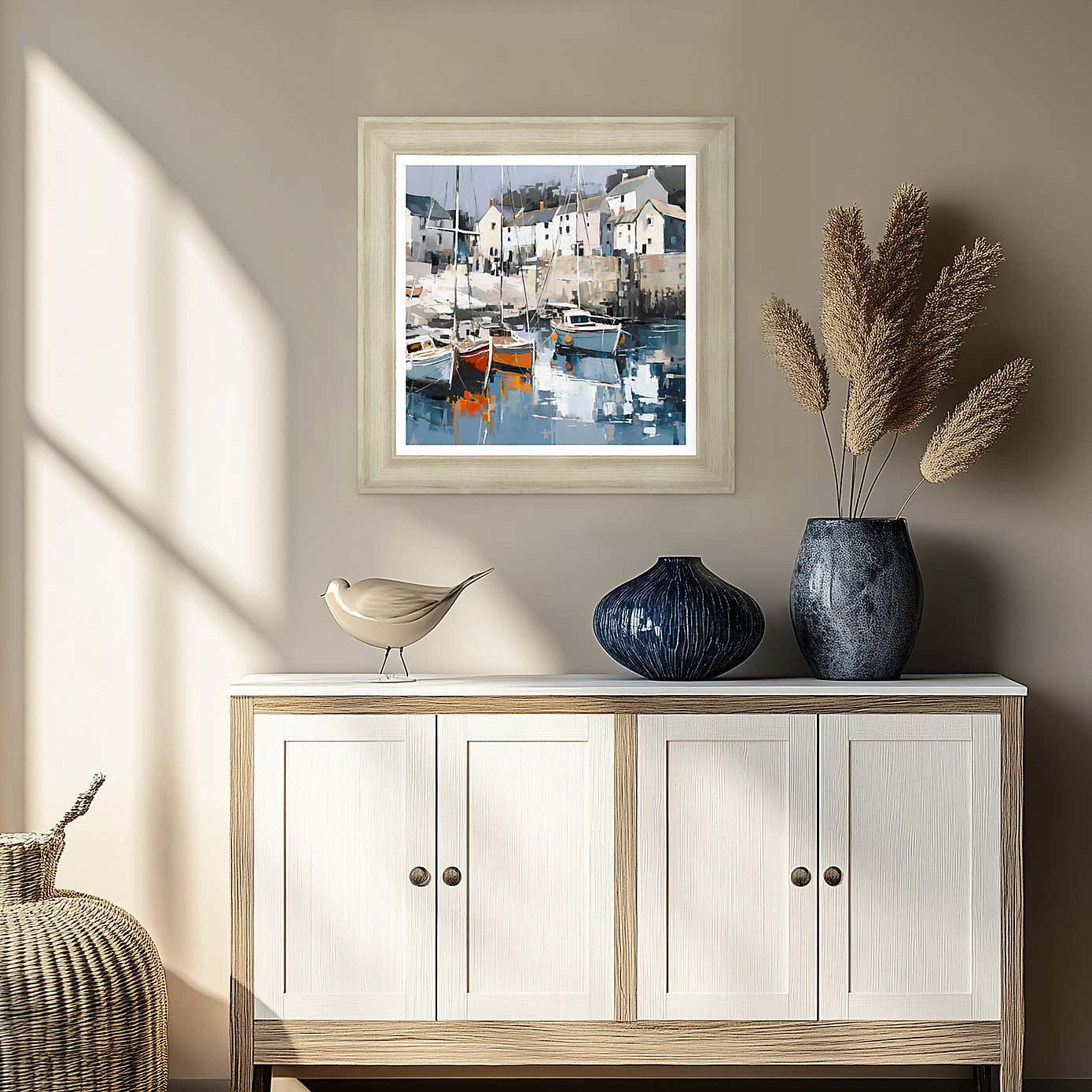 Cedar & Sage Harbour Haven Framed Canvas