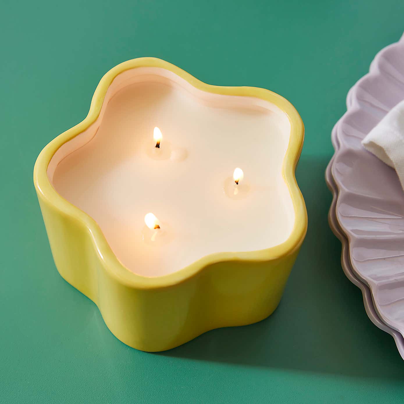 Flower Citronella Multi Wick Outdoor Candle