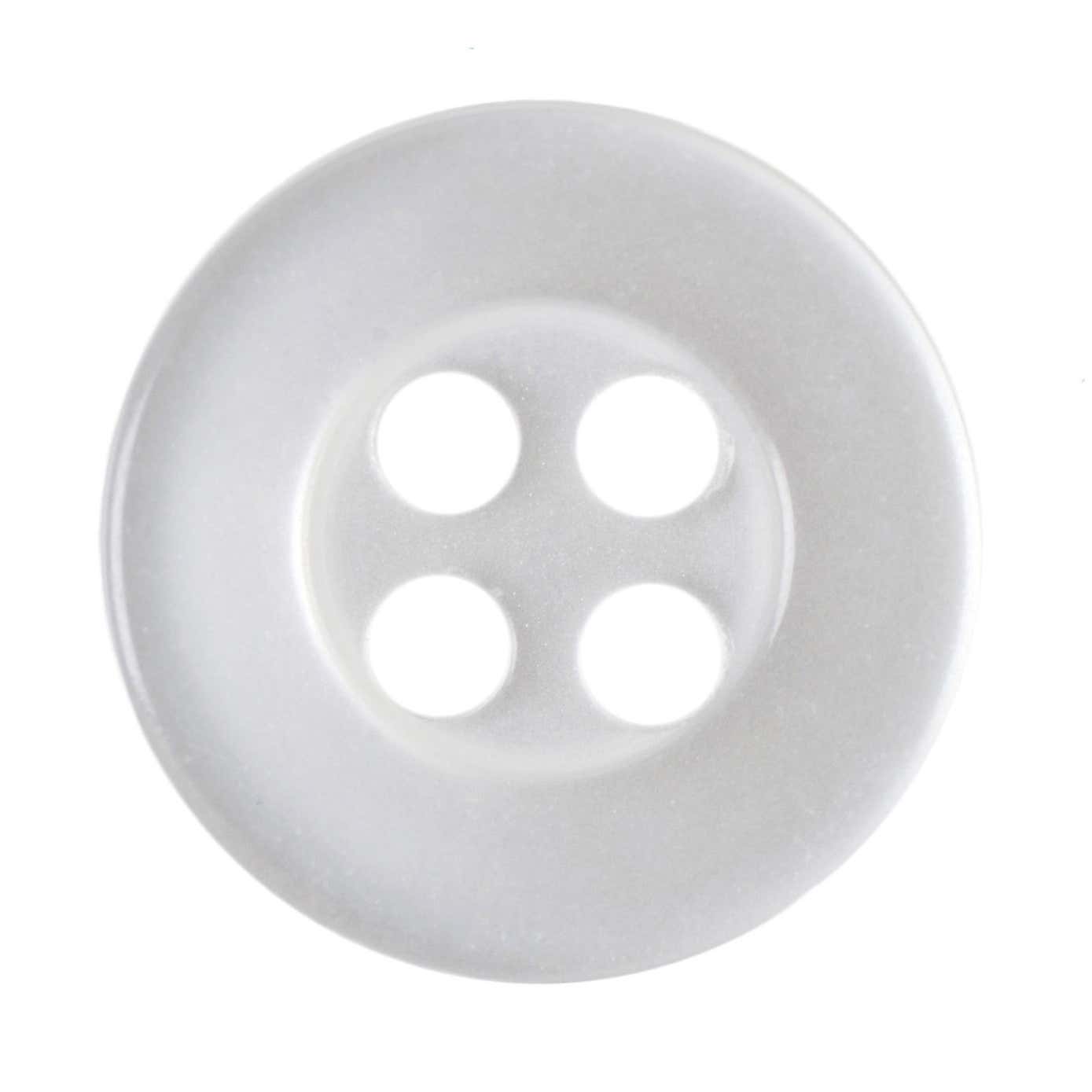 Pack of Thirteen Medium White Buttons