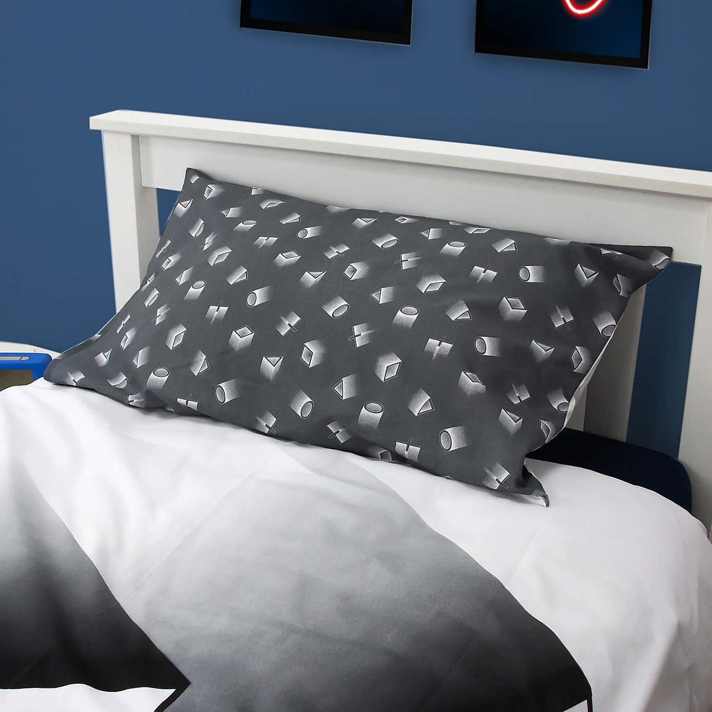 PlayStation Stretch Single Duvet Cover and Pillowcase Set
