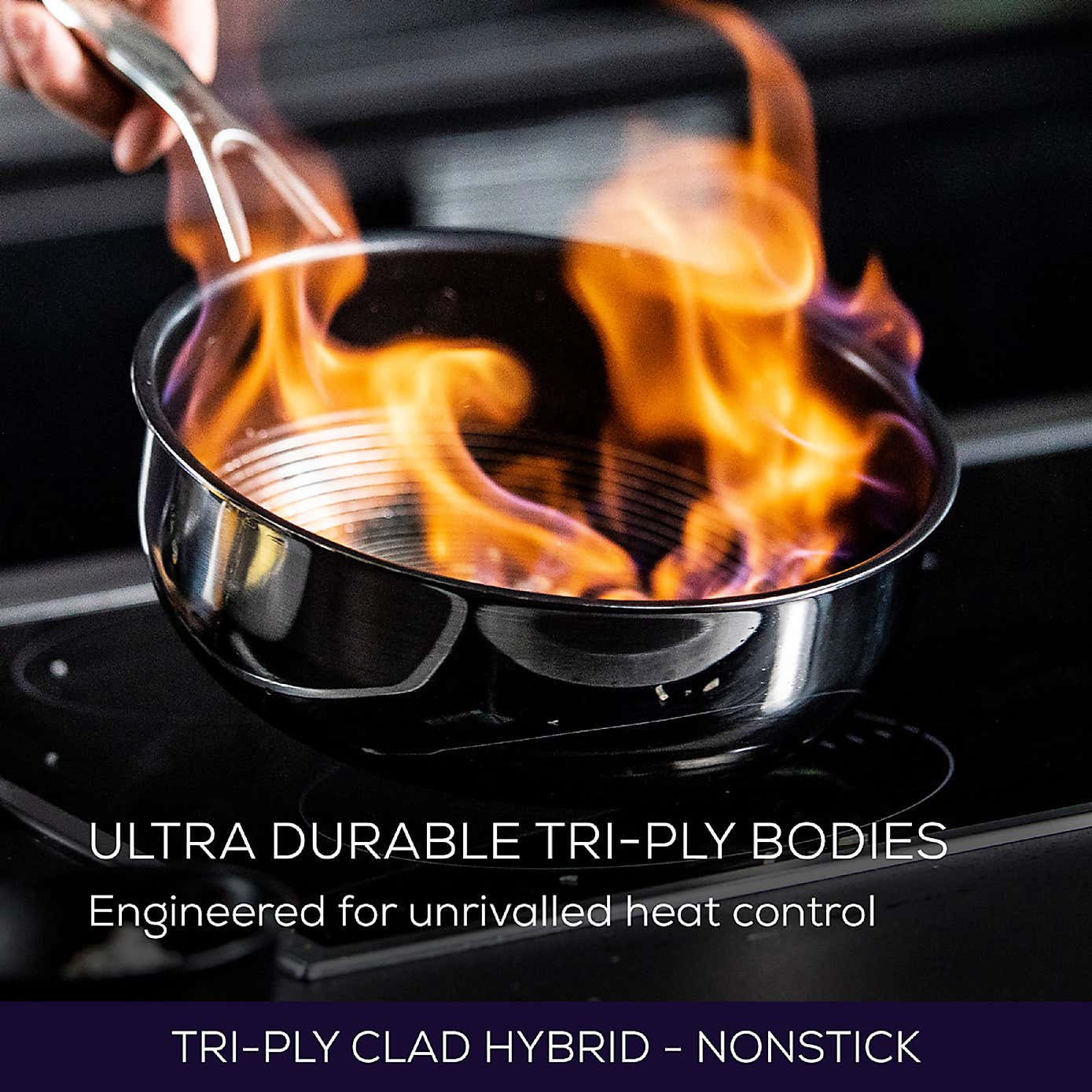 Circulon C Series Non-Stick Tri-Ply Stainless Steel Skillet Pan, 22cm