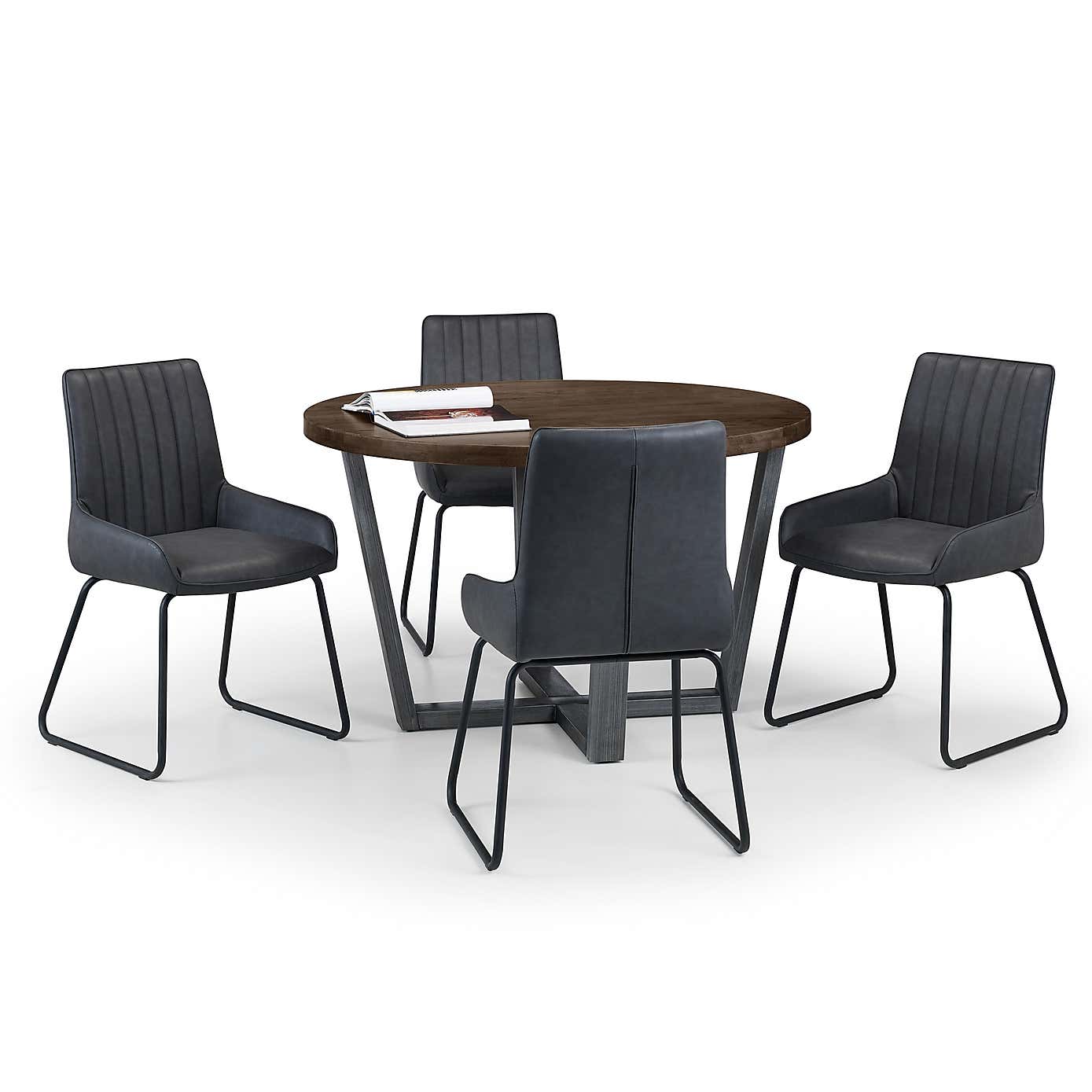 Soho Set Of 2 Dining Chairs, Faux Leather