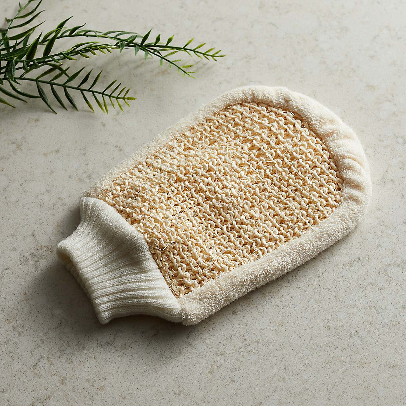 Cotton and Sisal Fibre Wash Mitt