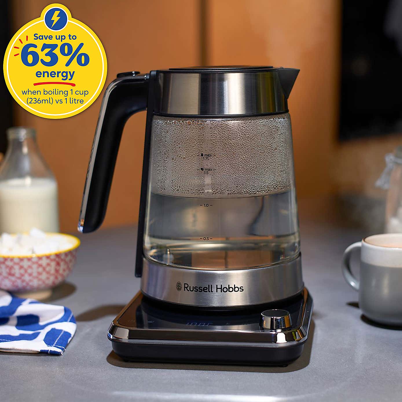 Russell Hobbs Attentive 1.5L Variable Temperature Digital Kettle