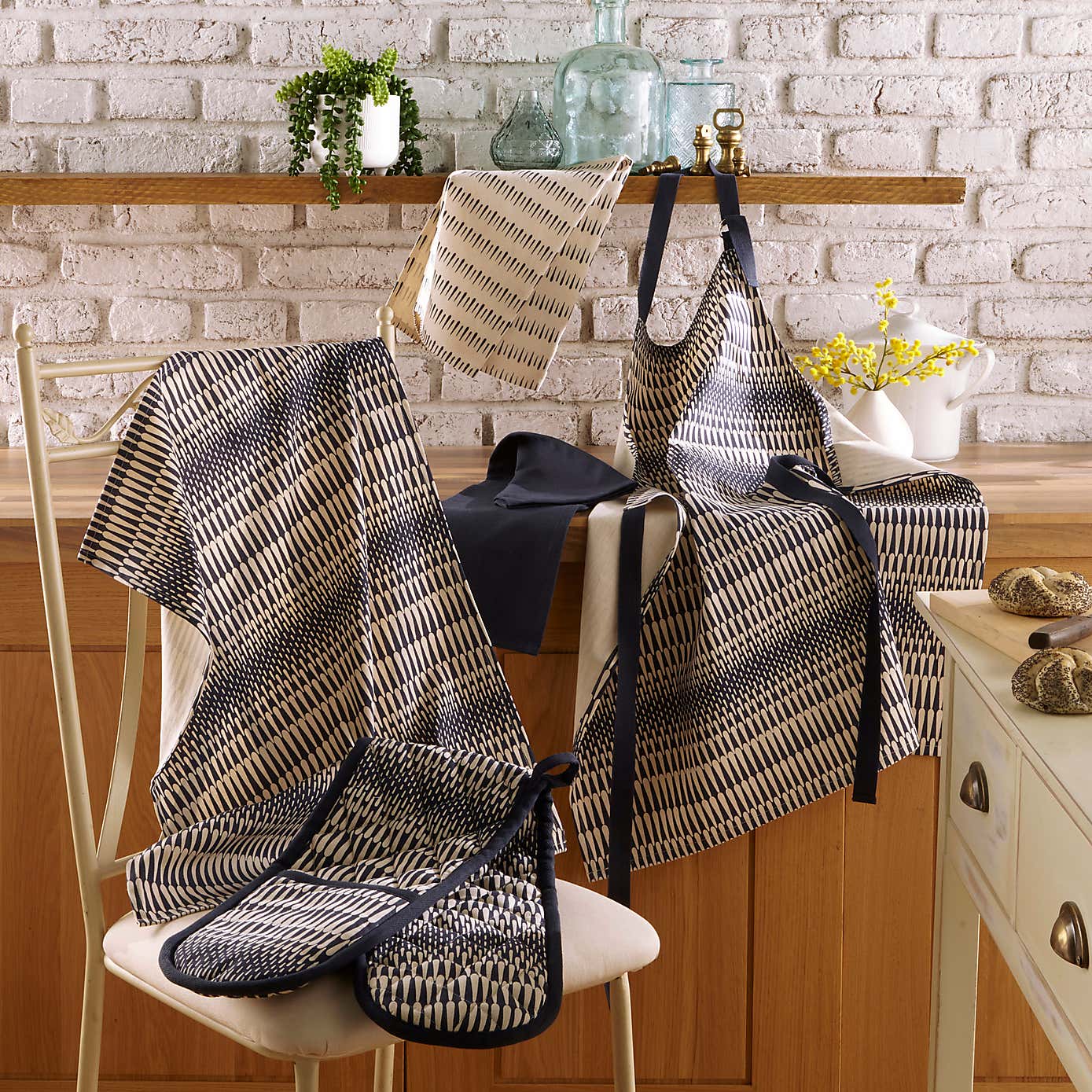 Pack of 3 Zen Navy Tea Towels