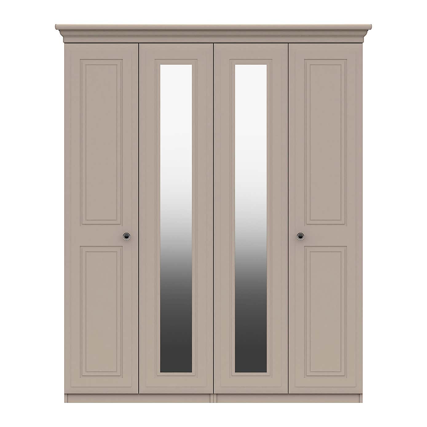 Portia 4 Door Mirrored Wardrobe