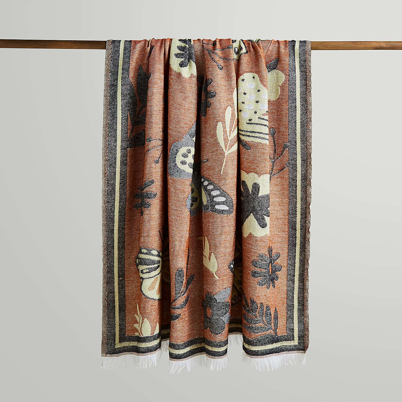 Butterfly Jacquard Woven Throw 155x170