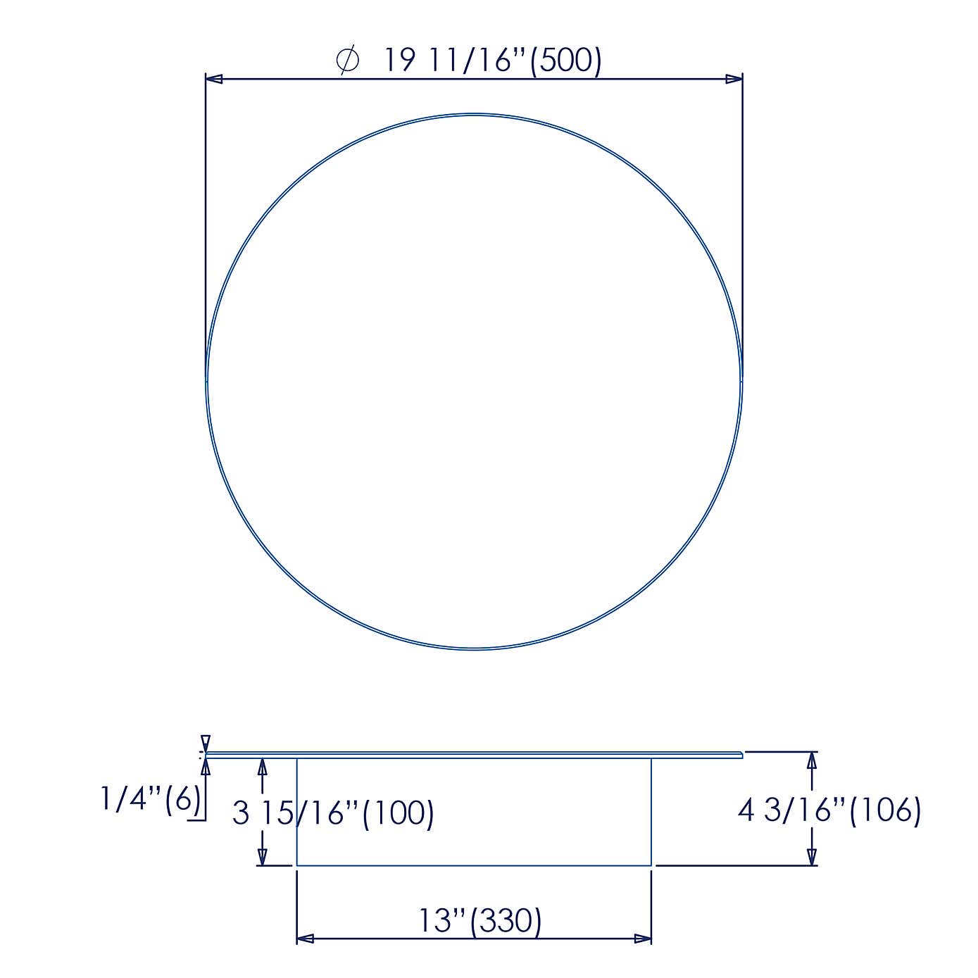 Severn Circular Mirror Door Cabinet