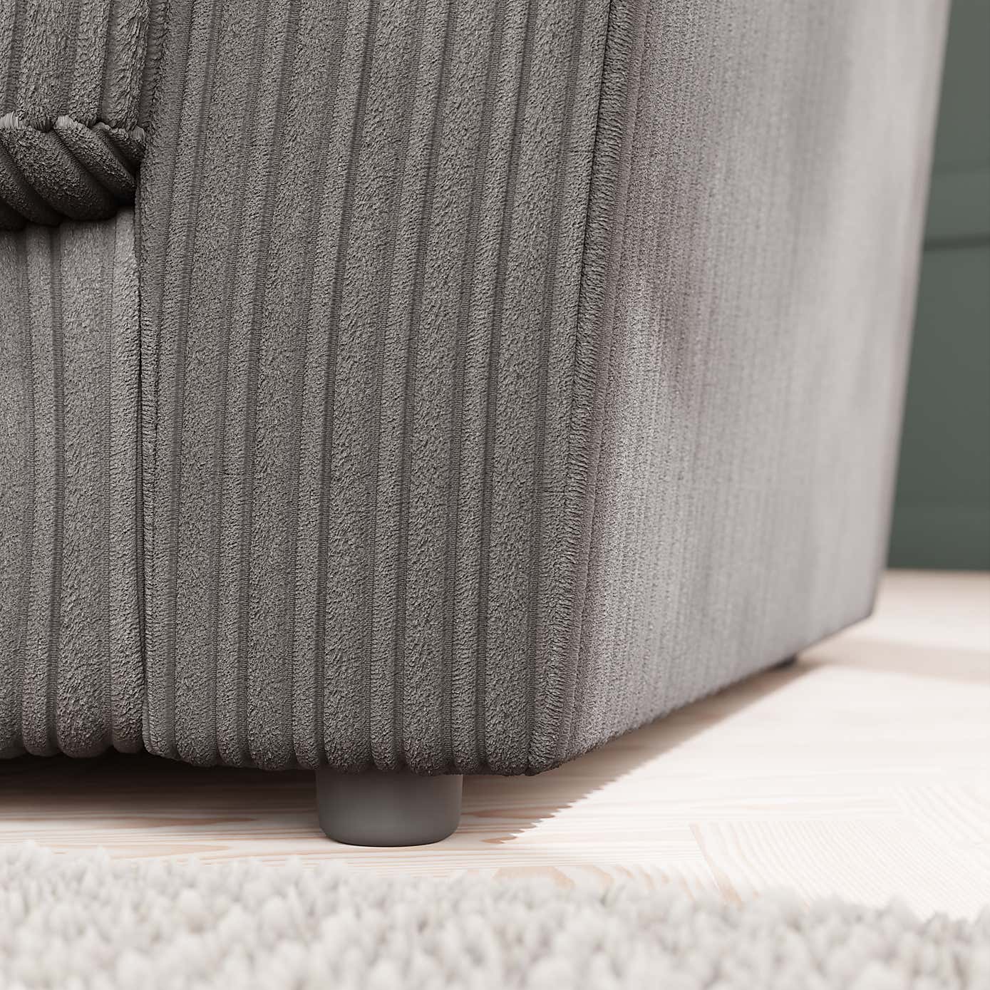 Blake Curved Arm Scatter Back Jumbo Cord 4 Seater Sofa