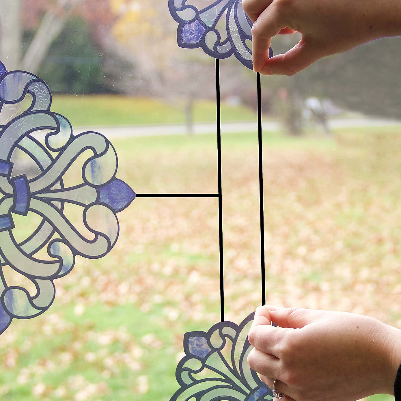 Black Caming Line Glass Decal