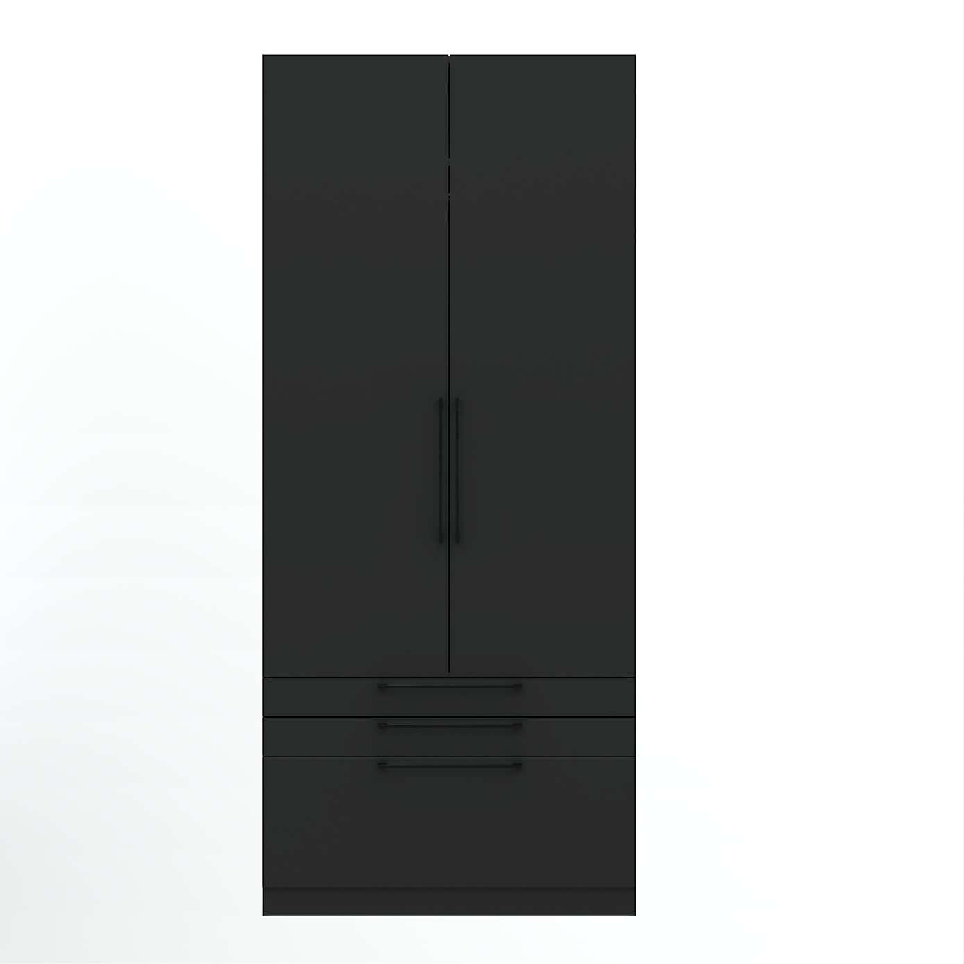 Foster Double 3 Drawer Wardrobe