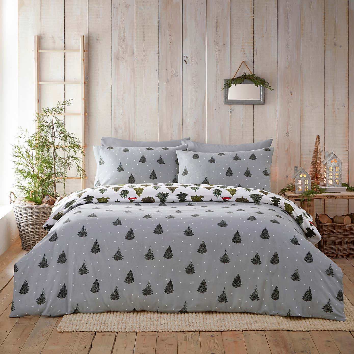 furn. Evergreen Duvet Cover Set Pine Green