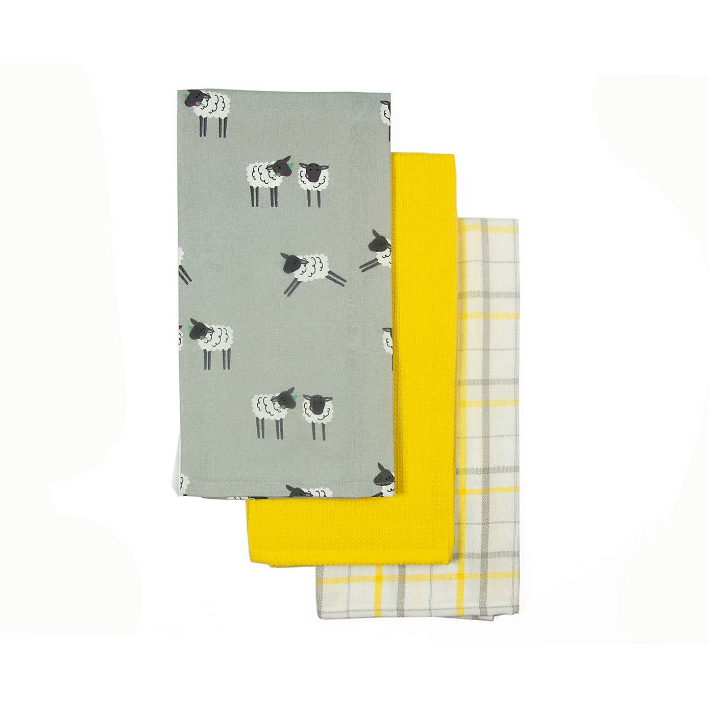 Pack of 3 Penny Sheep Grey Tea Towels