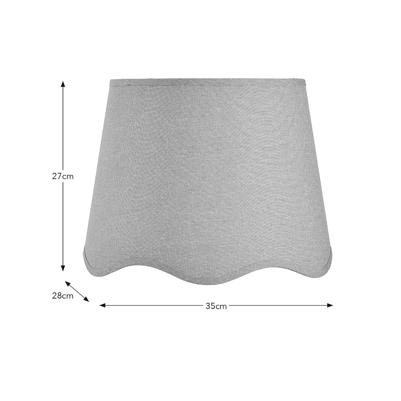 Scalloped Edge Linen Lamp Shade