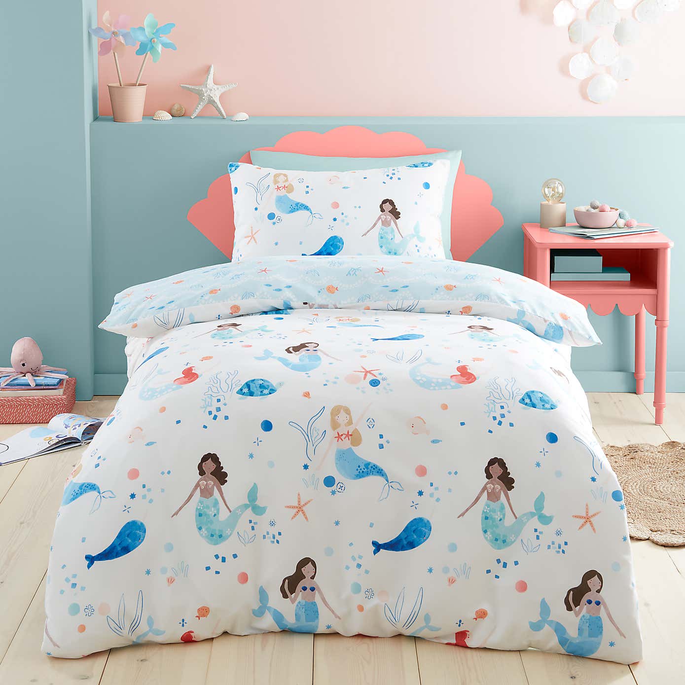 Mermaid Duvet Cover and Pillowcase Set