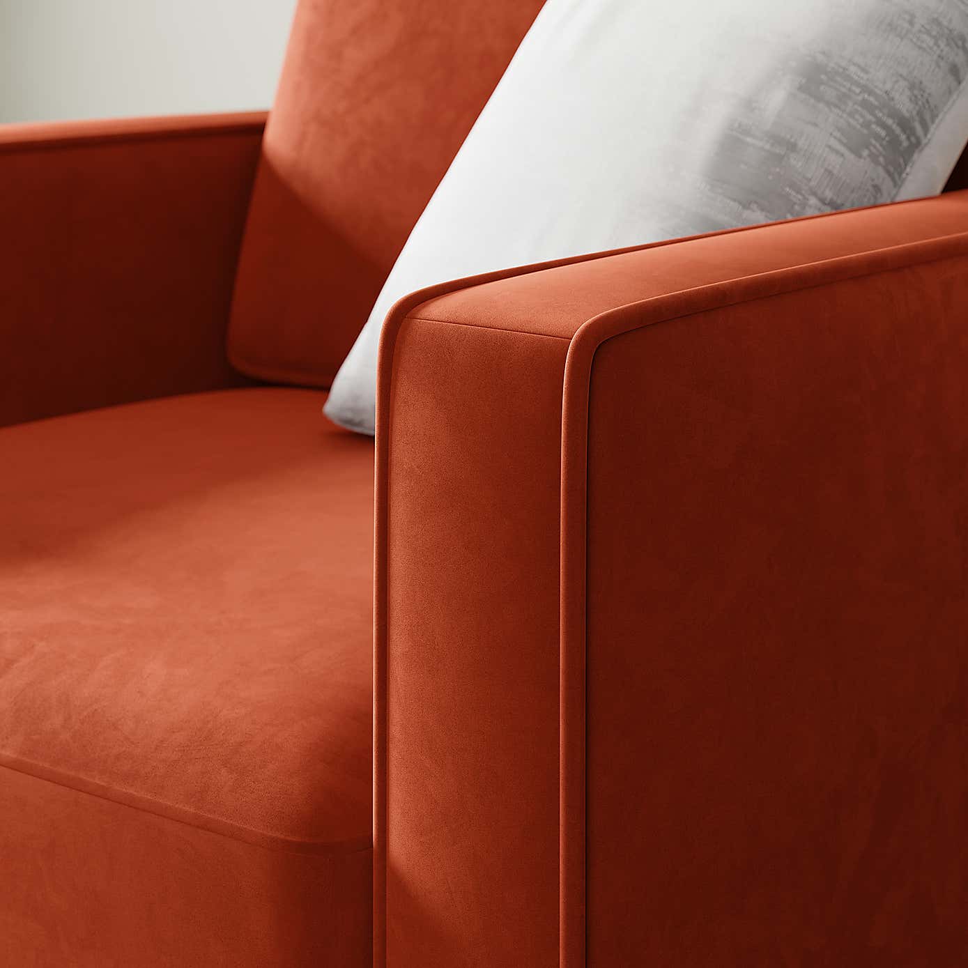 Zoe Plain Velvet Armchair