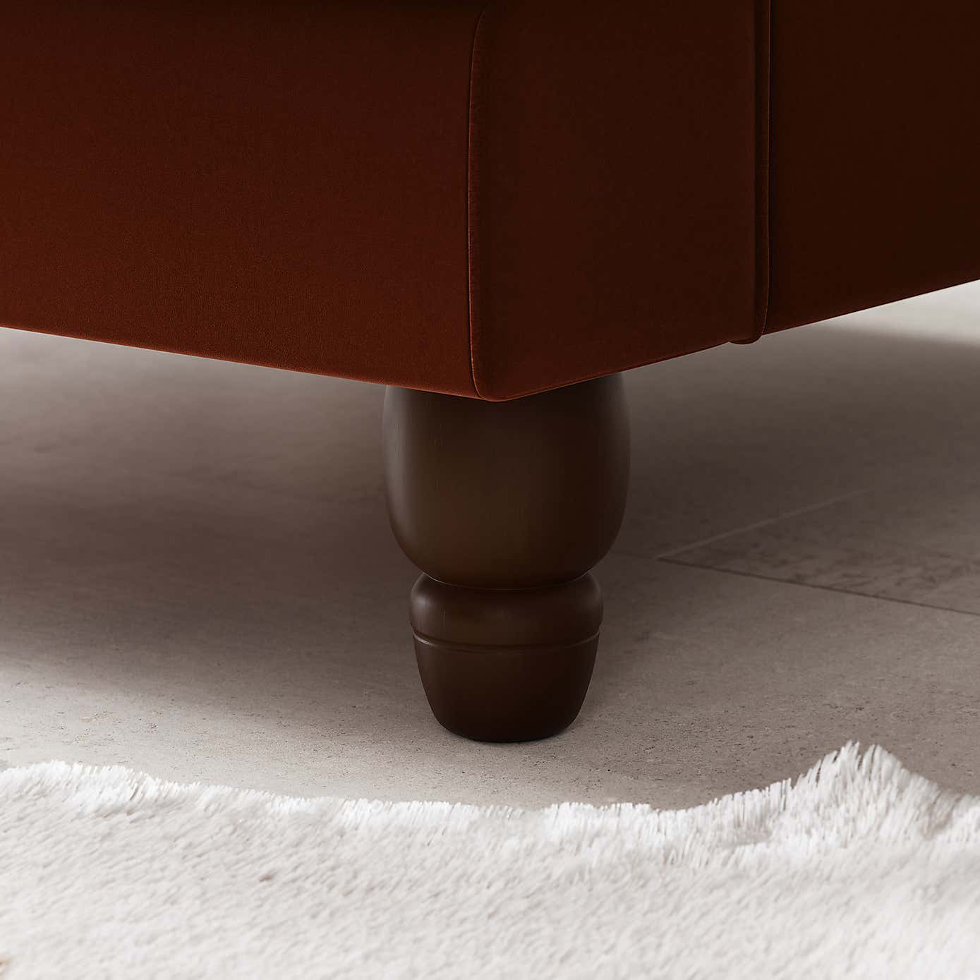 Beatrice Matte Velvet Snuggle Single Sofa Bed