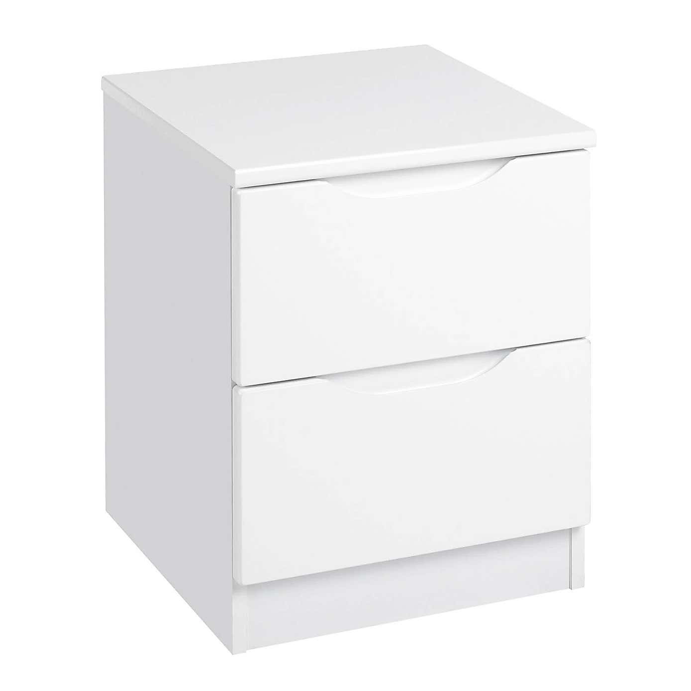 Legato 2 Drawer Bedside Table