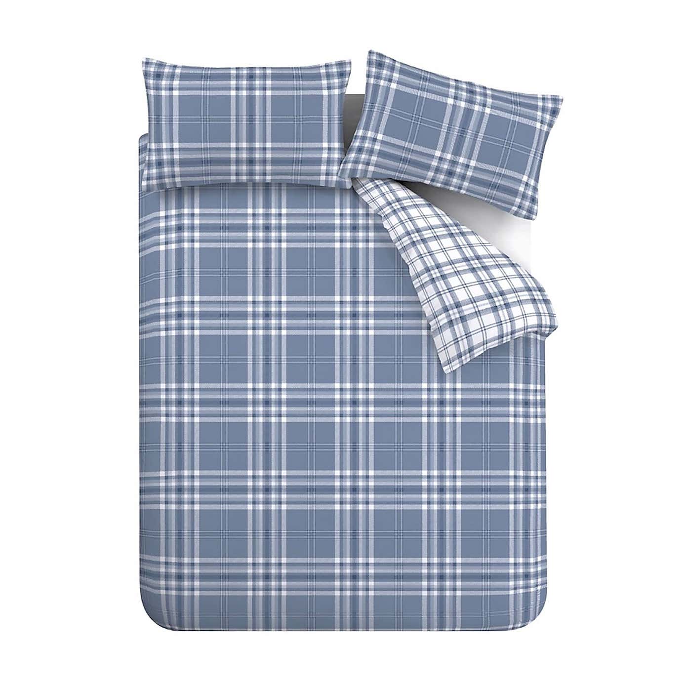 Catherine Lansfield Kelso Check Duvet Cover & Pillowcase Set