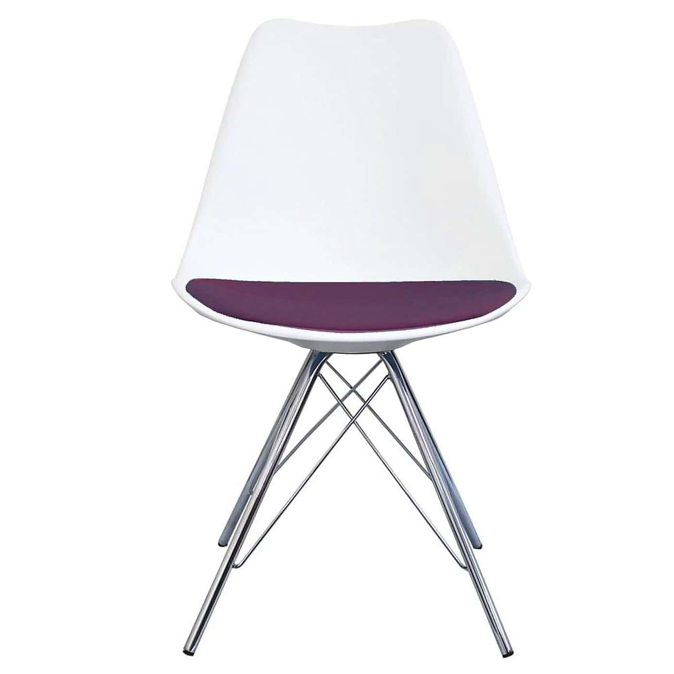 Fusion Living Soho White Plastic Dining Chair
