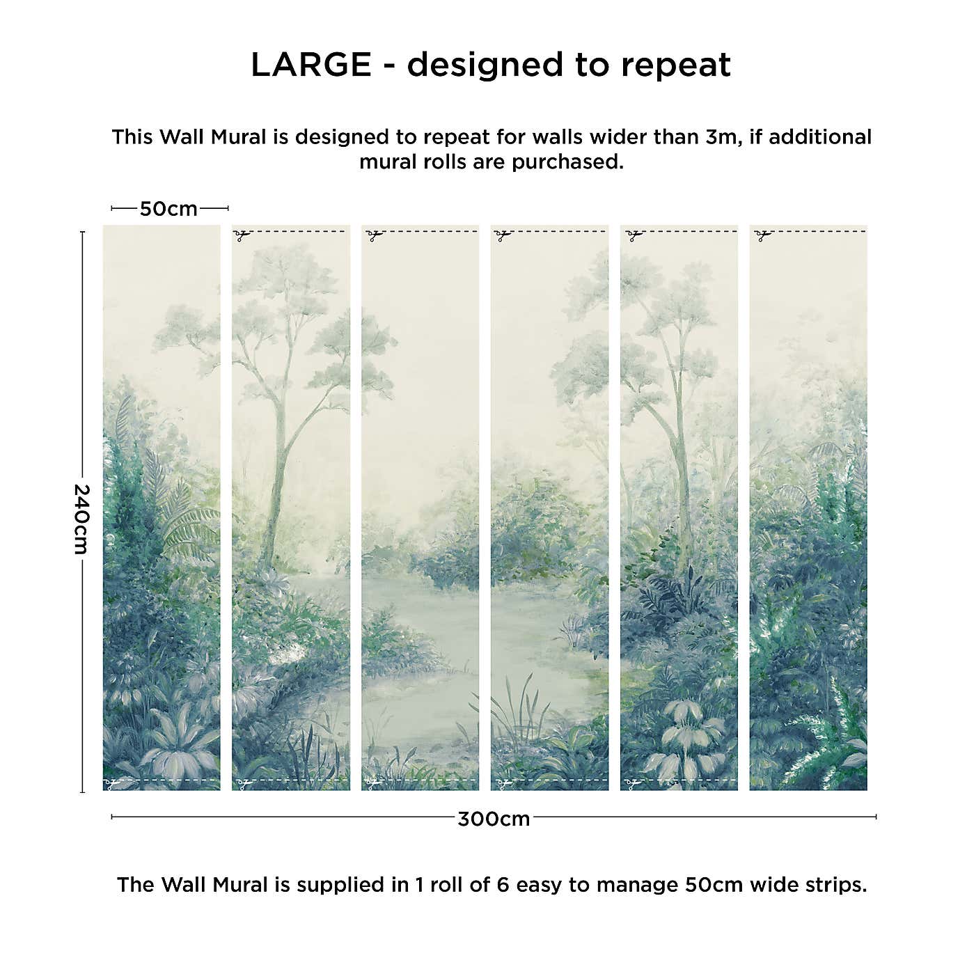 Cranberry and Laine Tranquil Floral Wall Mural