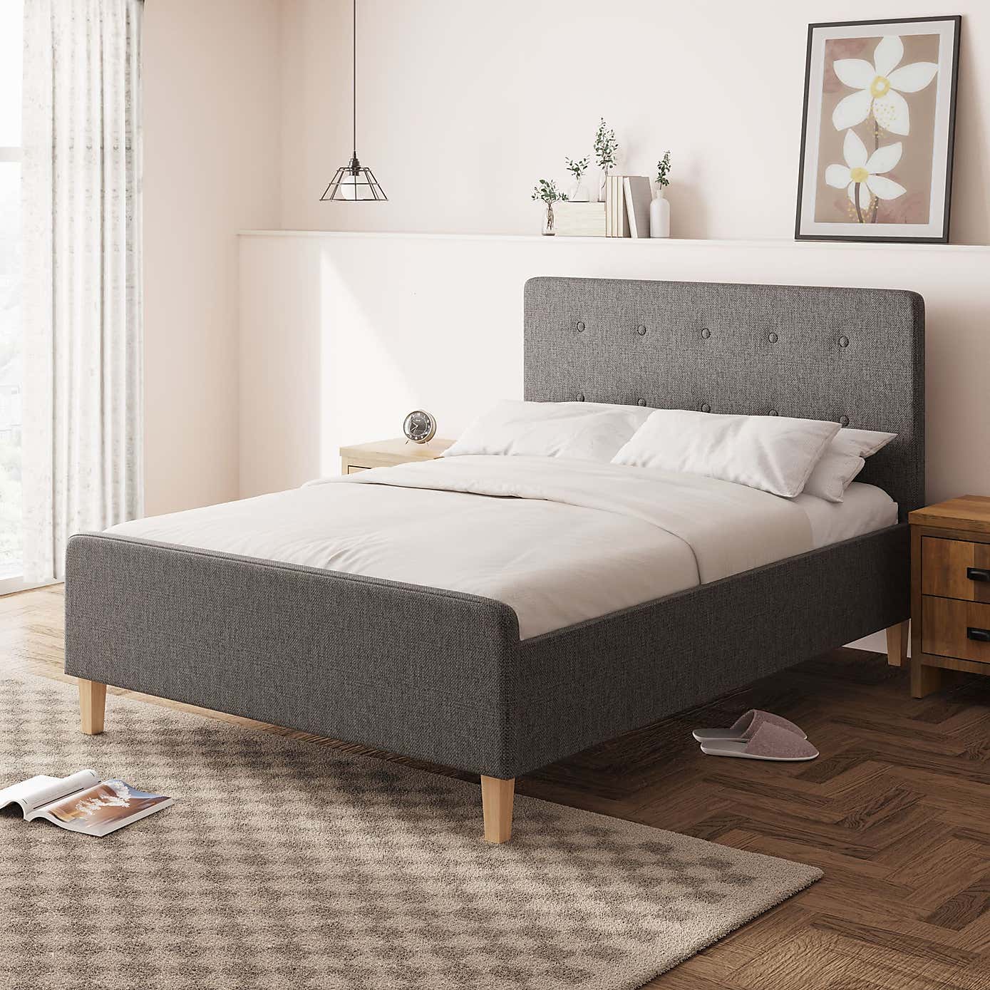 Ashbourne Fabric Ottoman Bed