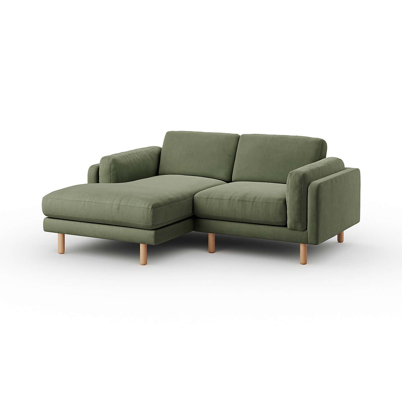 Newton Matte Plush Velvet Corner Chaise Sofa
