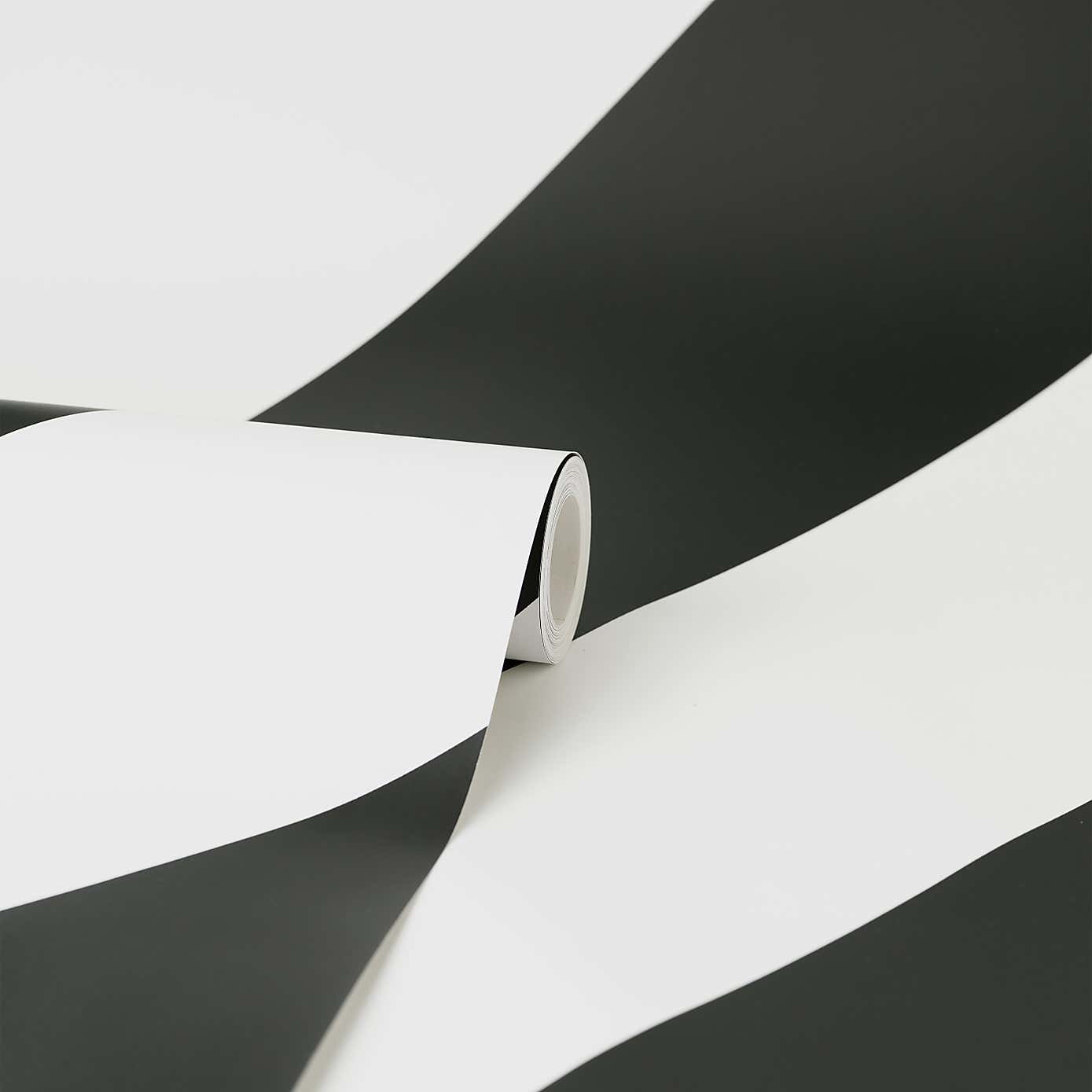 Diagonal Stripe Monochrome Wallpaper