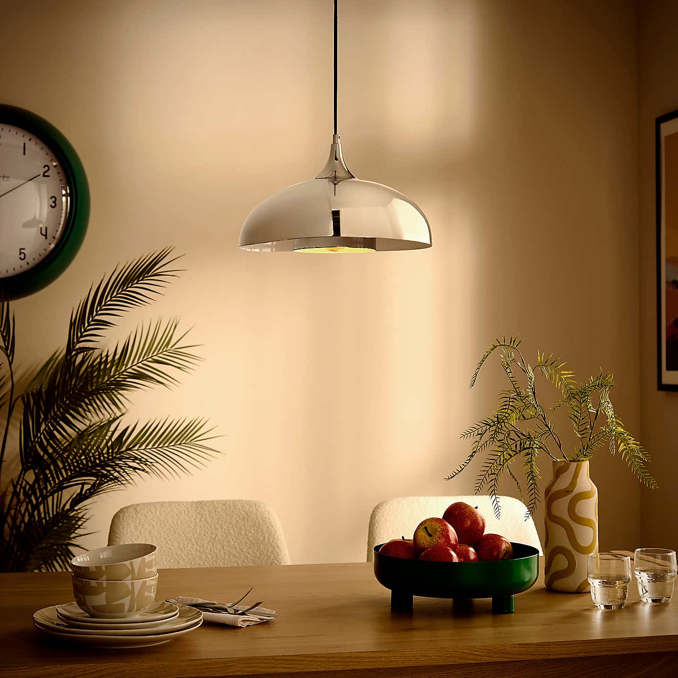 Elements Lennon Industrial 2 Tier Dome Pendant Light