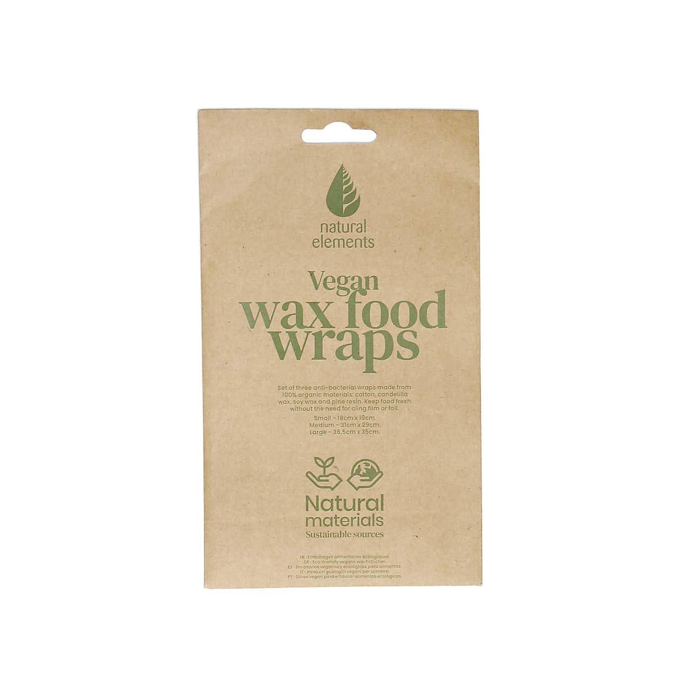 Set of 3 Vegan Reusable Soy Wax Food Wrap Sheets