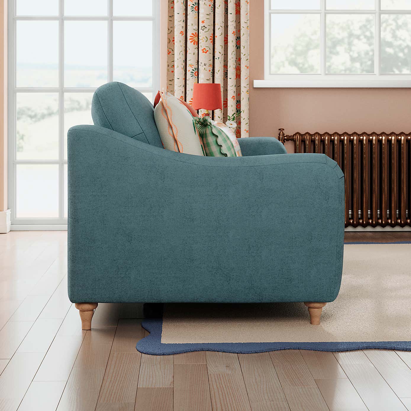 Hattie Tonal Plush Chenille 2 Seater Sofa