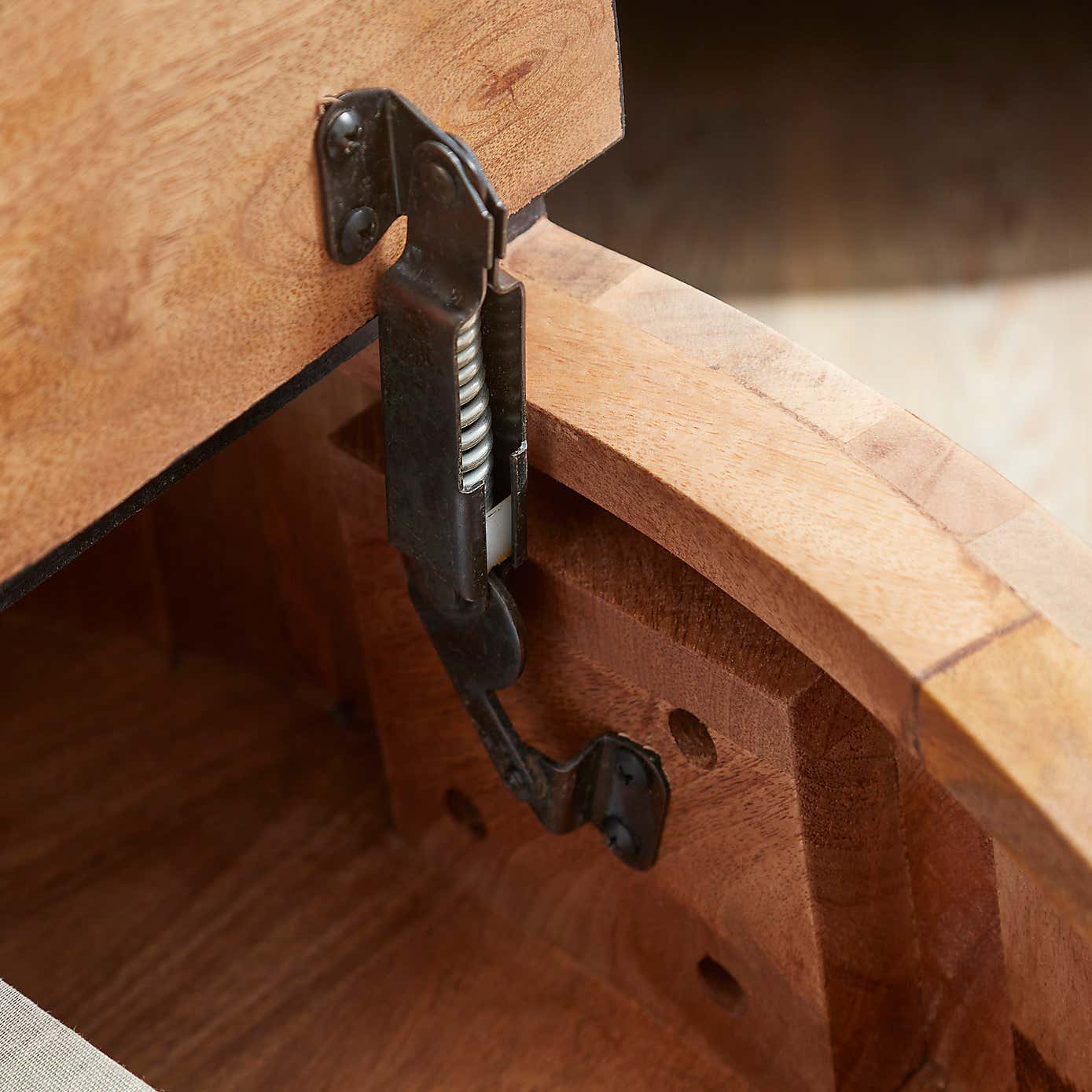 Jaya Round Mango Wood Storage Coffee Table