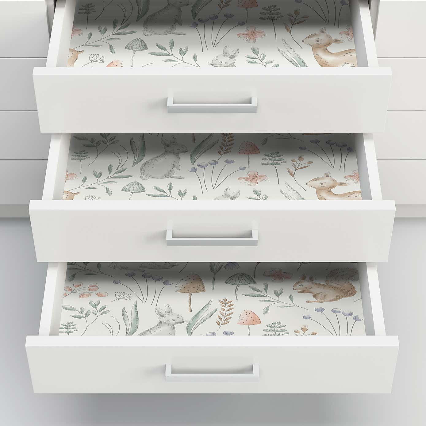 Nu Wall Self Adhesive Woodland Animals Wallpaper