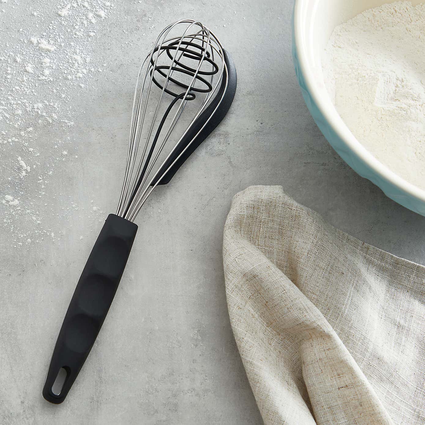 Professional Whisk with Silicone Bowl Scraper