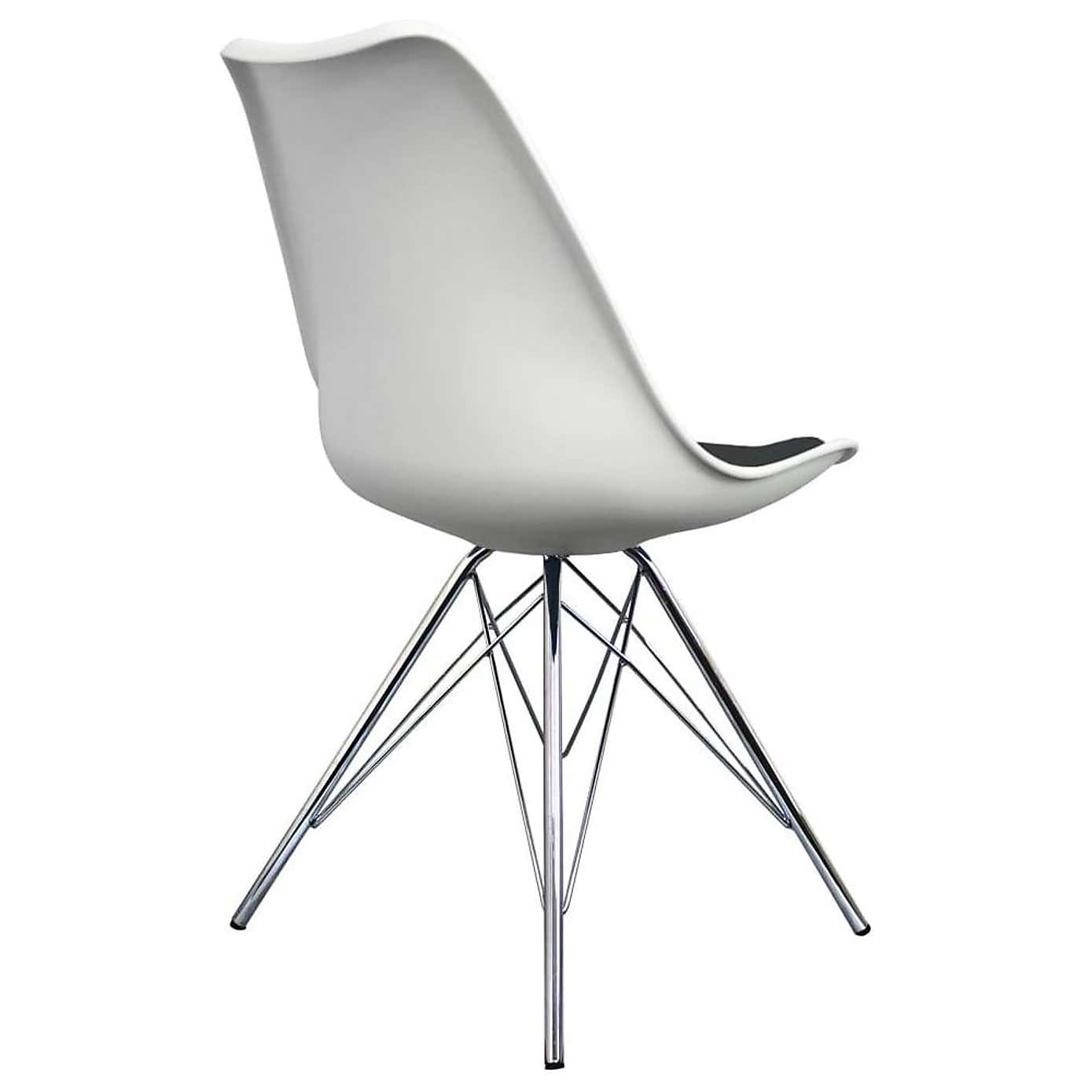 Fusion Living Soho White Plastic Dining Chair