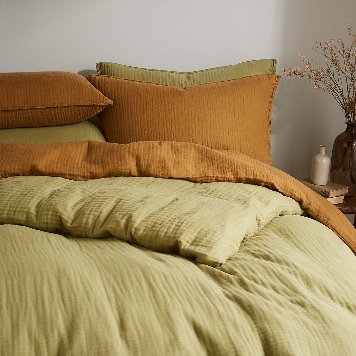 Cotton Muslin Woven Duvet Cover & Pillowcase Set