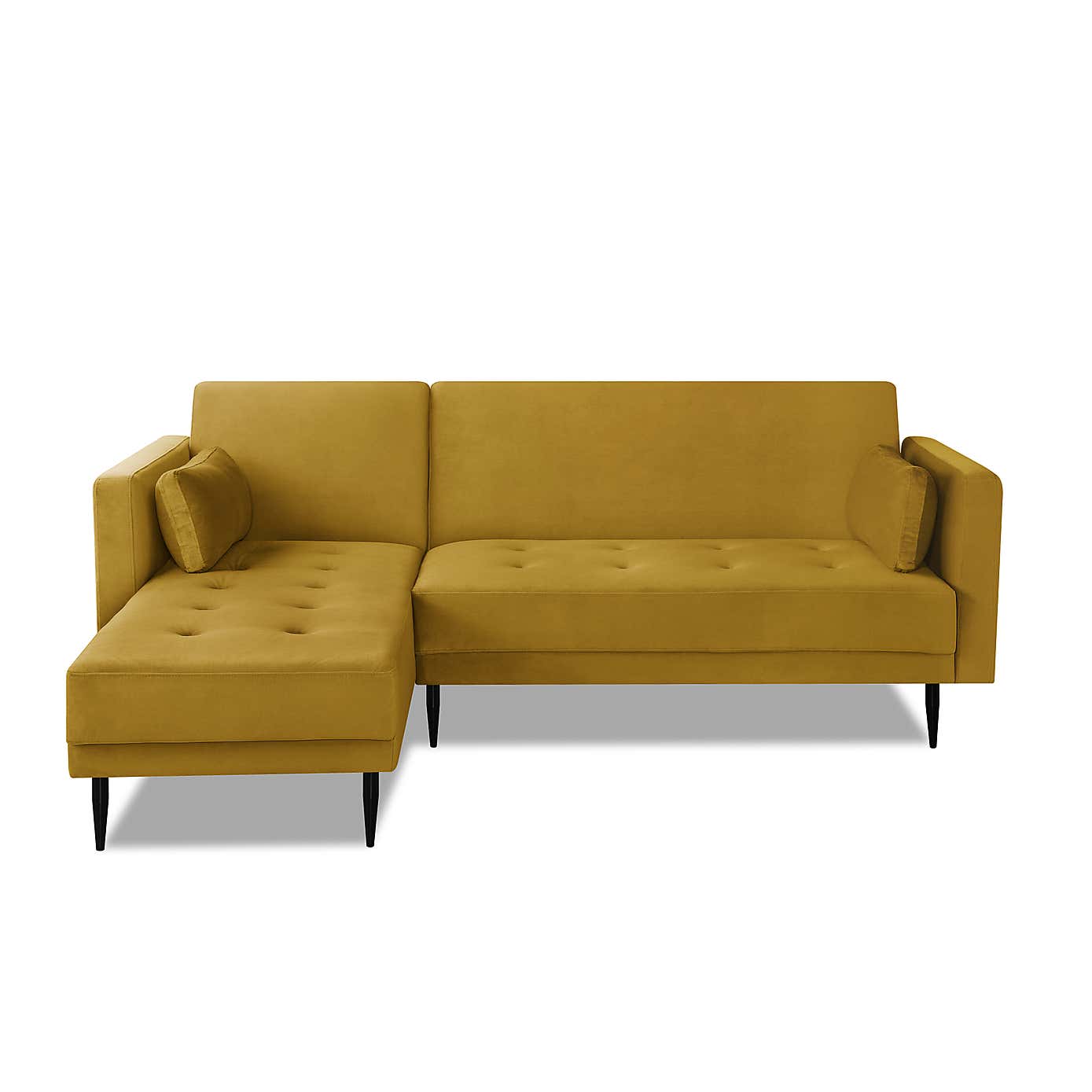 Selma Velvet Corner Double Sofa Bed