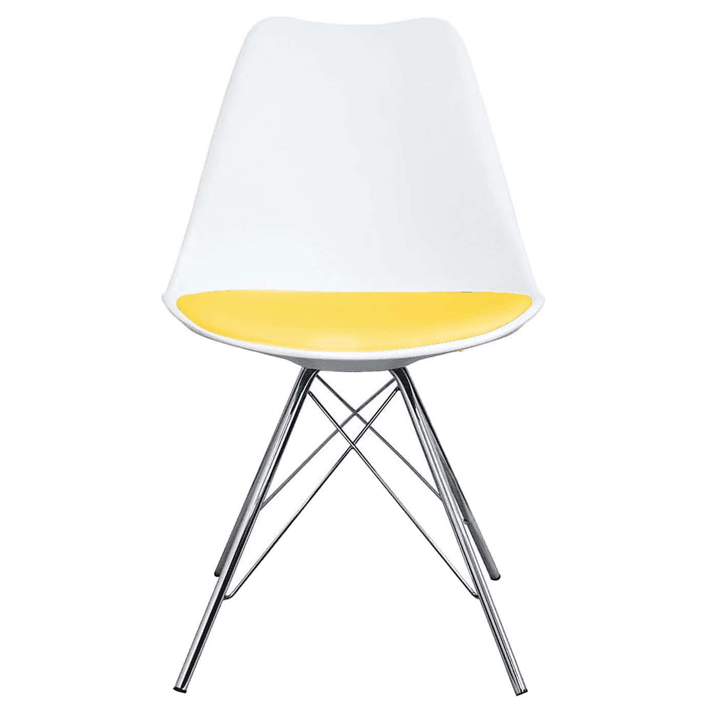 Fusion Living Soho White Plastic Dining Chair