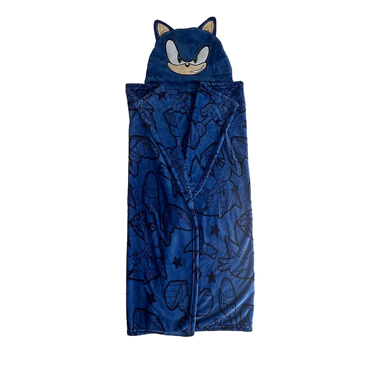 Kids Sonic Grin Hooded Fleece Blk