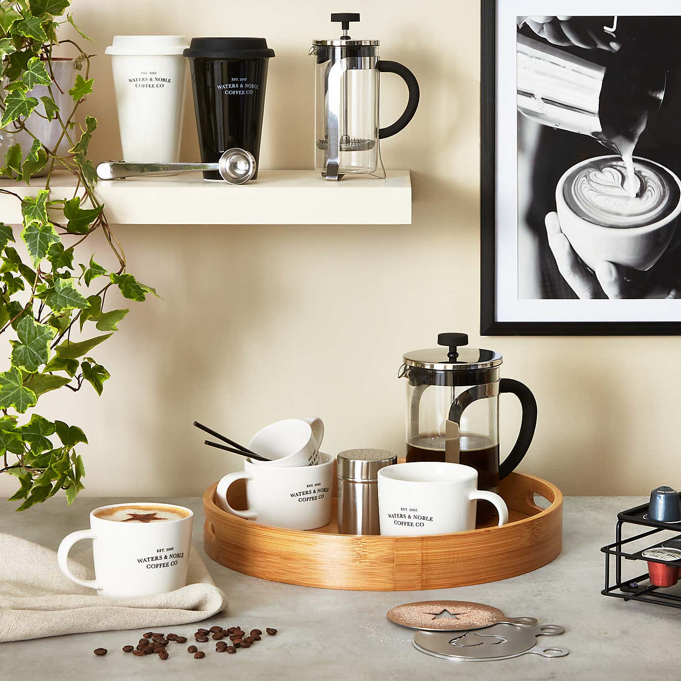 Dunelm Stainless Steel 3 Cup Cafetiere