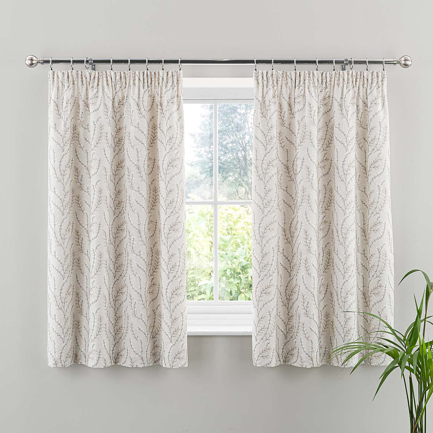Shimla Floral Pencil Pleat Curtain